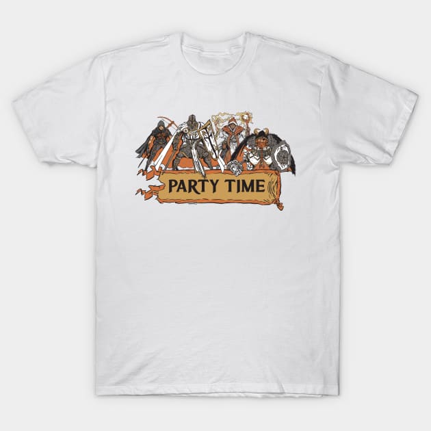 Tabletop RPG - Party Time! T-Shirt by M n' Emz Studio